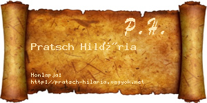 Pratsch Hilária névjegykártya